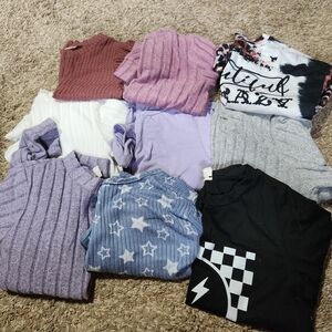 Purple Ribbed Women's Sweater